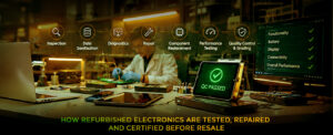 A Blog Banner on How Refurbished Electronics Are Tested, Repaired and Certified Before Resale